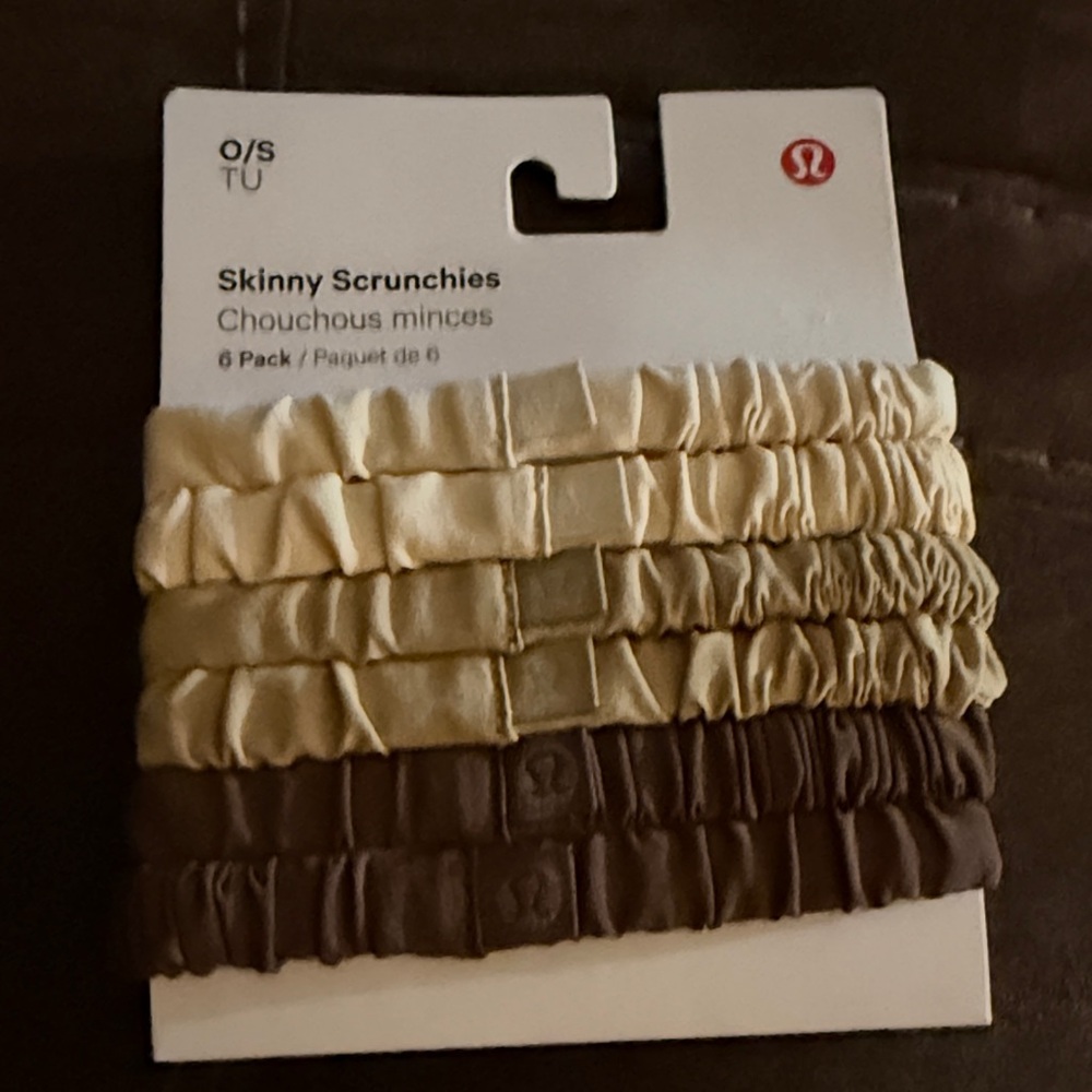 lululemon athletica Neutral Skinny Scrunchies 6-Pack